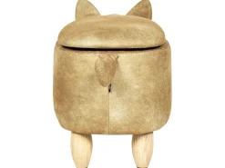 Pouf animaletto contenitore FOX Velluto Arancione Volpe