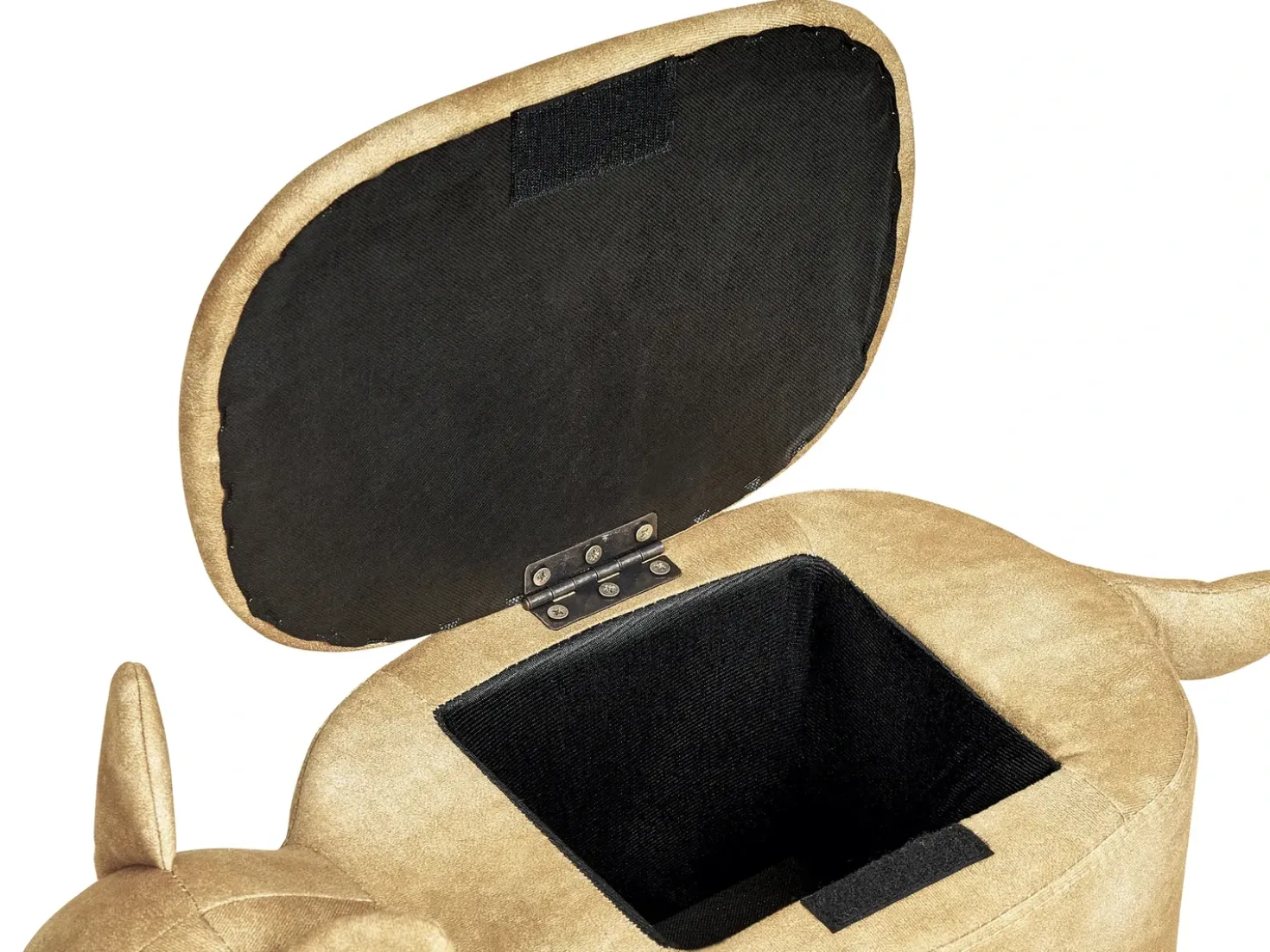 Pouf animaletto contenitore FOX Velluto Arancione Volpe