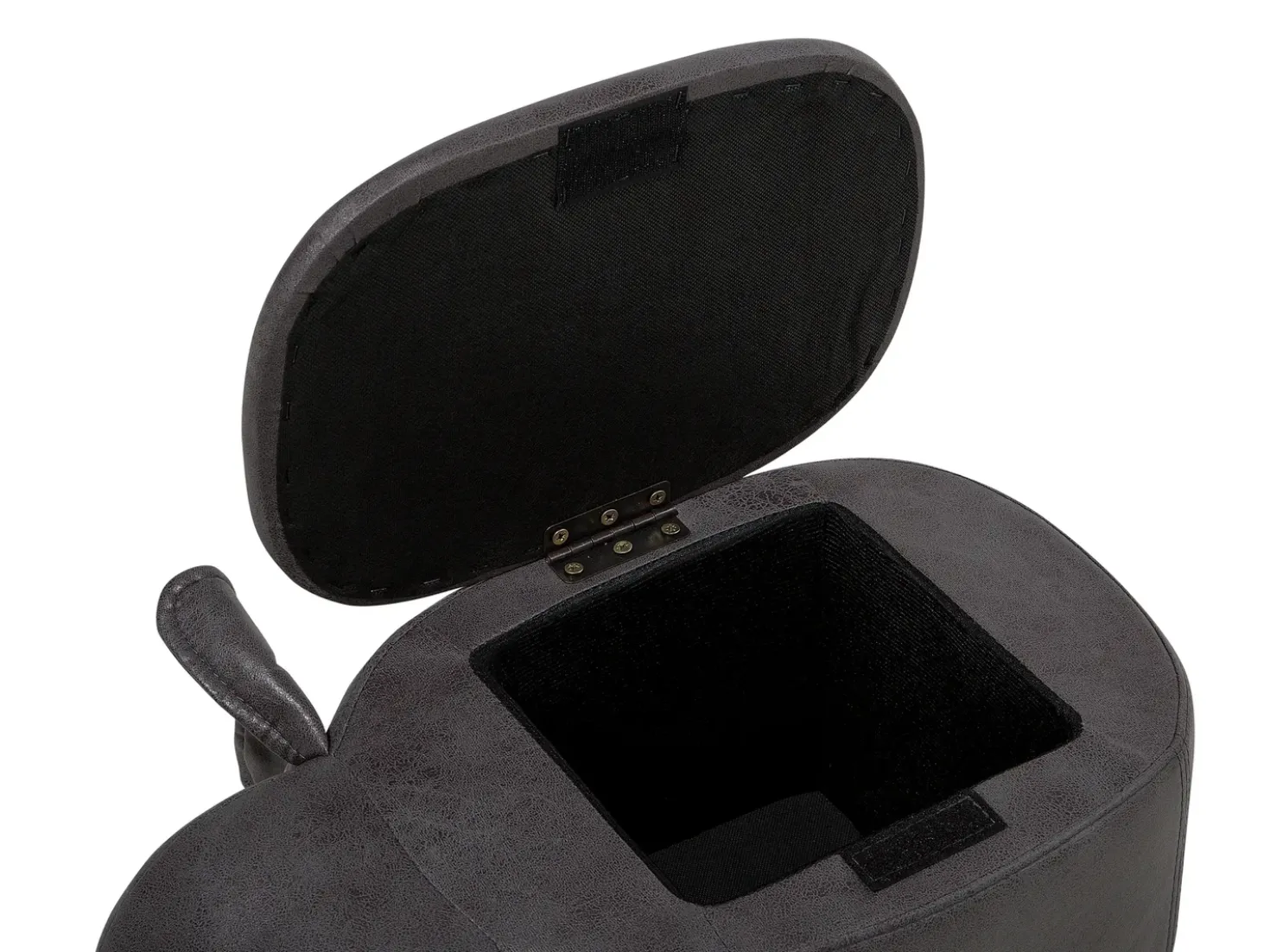 Pouf animaletto contenitore ELEPHANT Pelle sintetica Grigio scuro Elefante