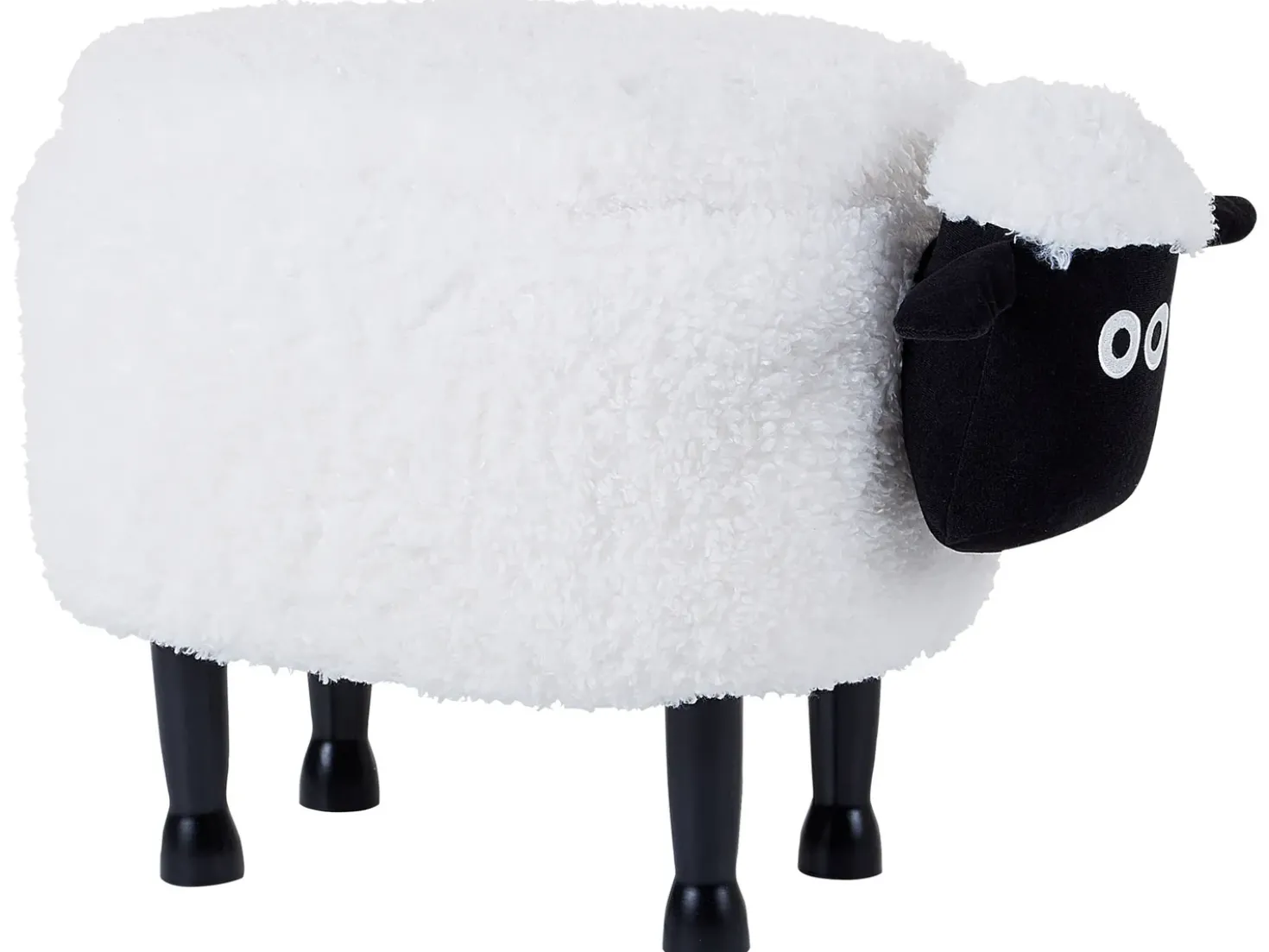 Pouf animaletto contenitore SHEEP Tessuto Bianco Pecora