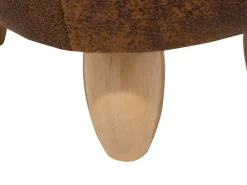 Pouf animaletto contenitore RHINO Pelle sintetica Marrone chiaro Rinocerone