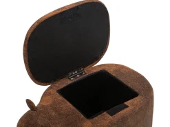 Pouf animaletto contenitore RHINO Pelle sintetica Marrone chiaro Rinocerone