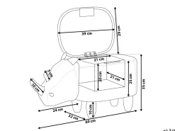 Pouf animaletto contenitore RHINO Pelle sintetica Marrone chiaro Rinocerone