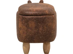 Pouf animaletto contenitore RHINO Pelle sintetica Marrone chiaro Rinocerone