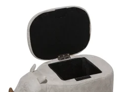 Pouf animaletto contenitore RHINO Pelle sintetica Grigio chiaro Rinocerone