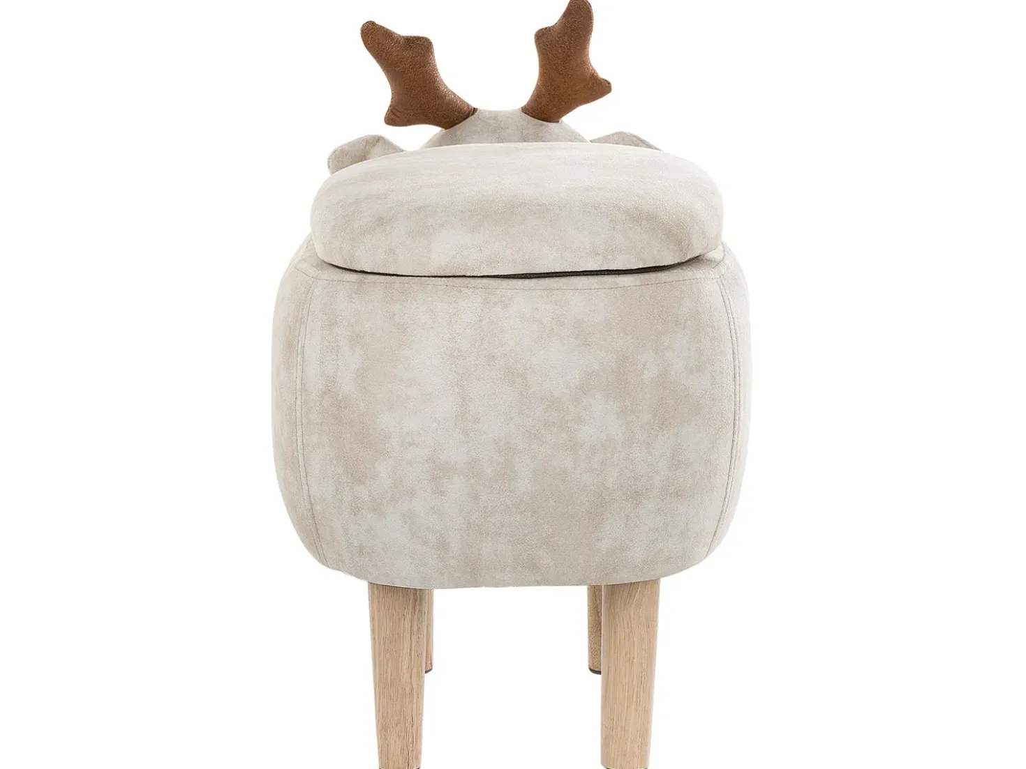 Pouf animaletto contenitore REINDEER Tessuto Beige Renna