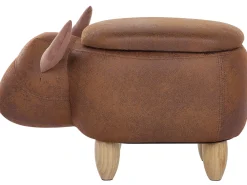 Pouf animaletto contenitore COW Pelle sintetica Marrone chiaro Mucca