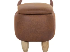 Pouf animaletto contenitore COW Pelle sintetica Marrone chiaro Mucca