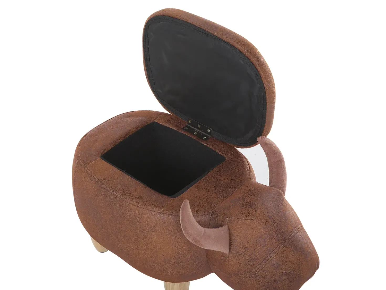 Pouf animaletto contenitore COW Pelle sintetica Marrone chiaro Mucca