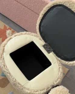 Pouf animaletto contenitore SHEEP Tessuto Beige chiaro Pecora