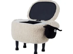 Pouf animaletto contenitore SHEEP Tessuto Beige chiaro Pecora
