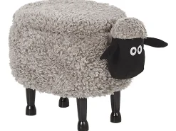 Pouf animaletto contenitore SHEEP Tessuto Grigio Pecora