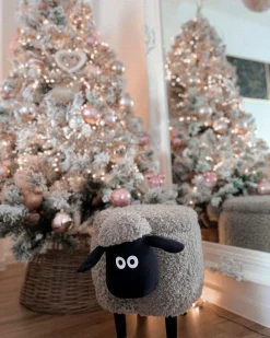 Pouf animaletto contenitore SHEEP Tessuto Grigio Pecora