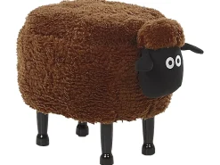 Pouf animaletto contenitore SHEEP Tessuto Marrone Pecora