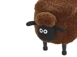 Pouf animaletto contenitore SHEEP Tessuto Marrone Pecora