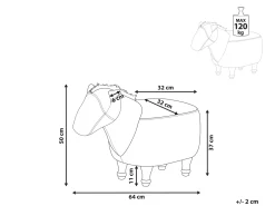 Pouf animaletto HORSE Pelle sintetica Marrone chiaro Cavallo