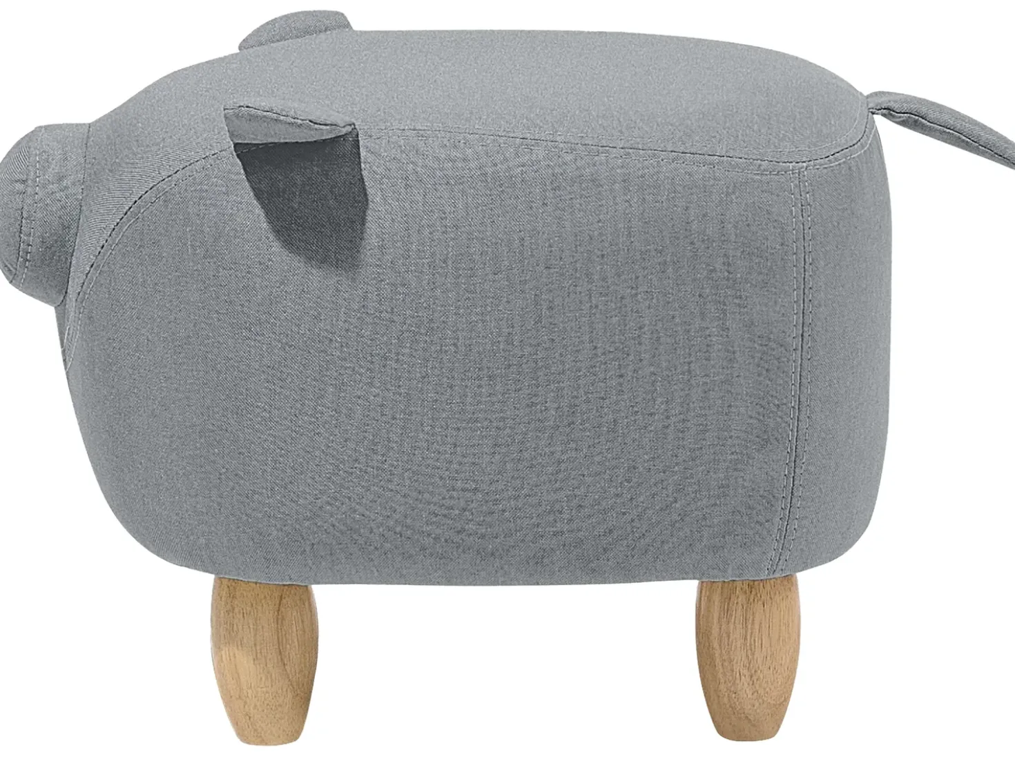 Pouf animaletto PIGGY Tessuto Grigio chiaro Maiale