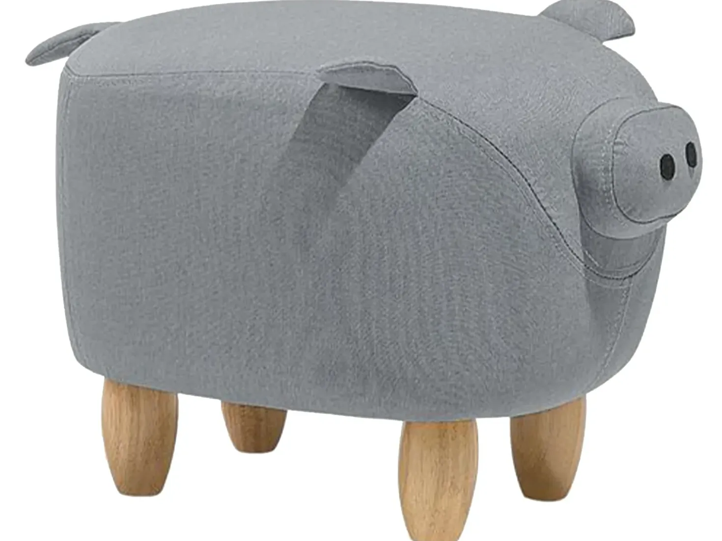 Pouf animaletto PIGGY Tessuto Grigio chiaro Maiale