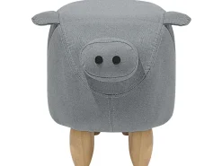 Pouf animaletto PIGGY Tessuto Grigio chiaro Maiale