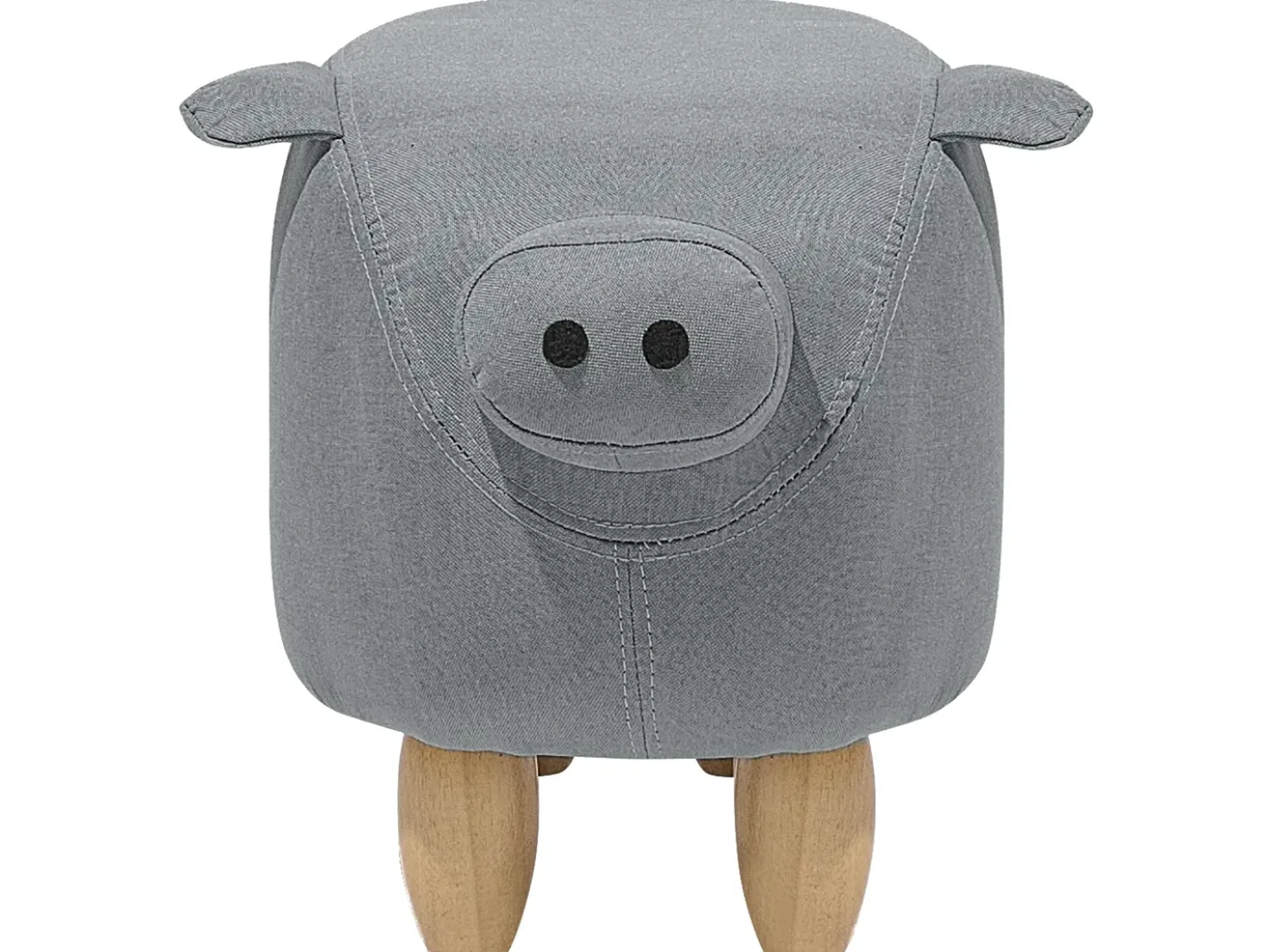 Pouf animaletto PIGGY Tessuto Grigio chiaro Maiale