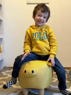 Pouf animaletto PIGGY Tessuto Giallo Maiale