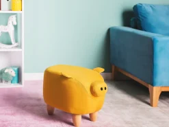 Pouf animaletto PIGGY Tessuto Giallo Maiale