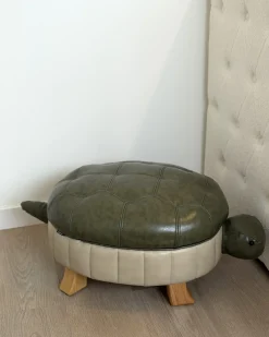 Pouf animaletto TURTLE Pelle sintetica Verde scuro Tartaruga