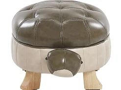 Pouf animaletto TURTLE Pelle sintetica Verde scuro Tartaruga
