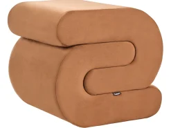 Pouf ARCADIA Velluto Marrone dorato