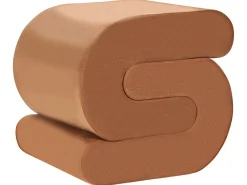 Pouf ARCADIA Velluto Marrone dorato