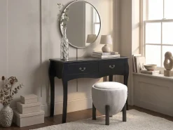 Pouf ARCHIE Lino sintetico Grigio