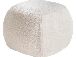 Pouf BARRON Bouclé Bianco sporco