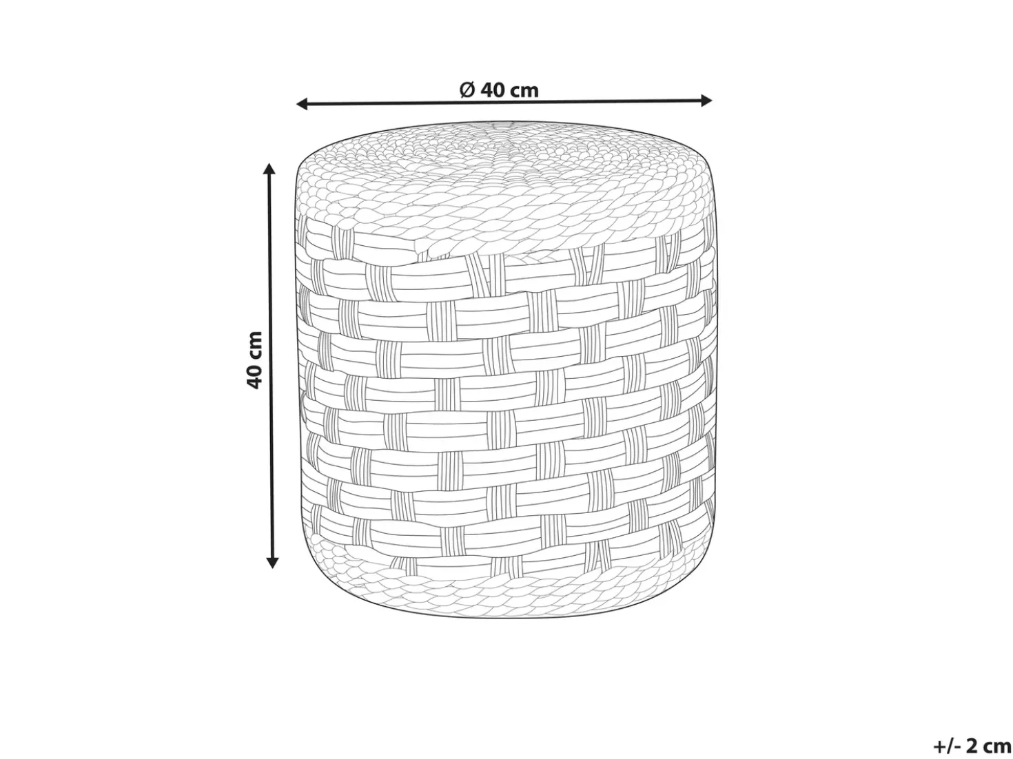 Pouf BASSLET Vimini Beige