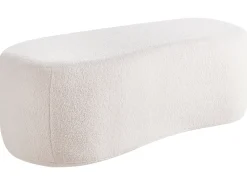 Pouf BAYARD Bouclé Bianco sporco