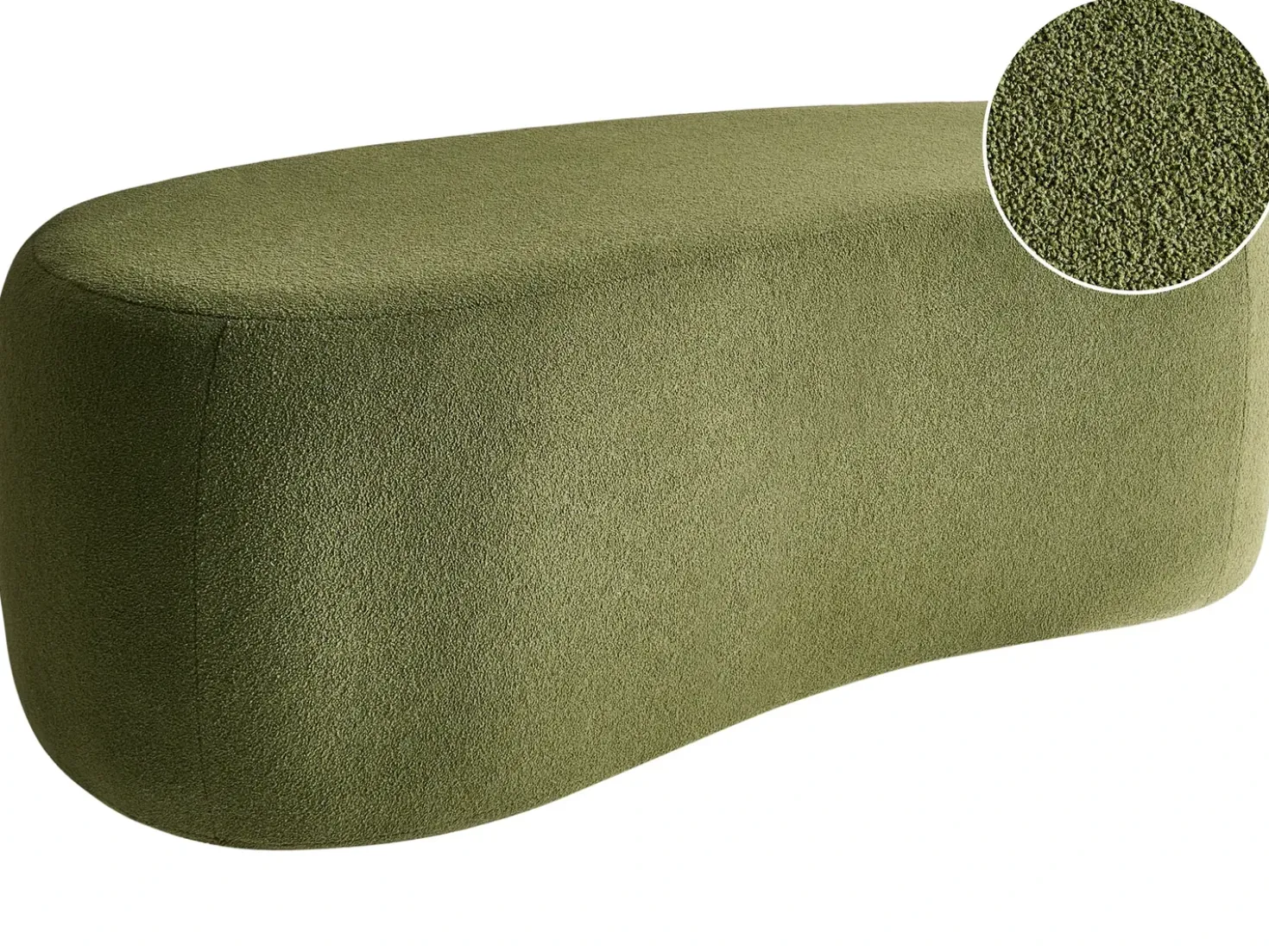 Pouf BAYARD Bouclé Verde