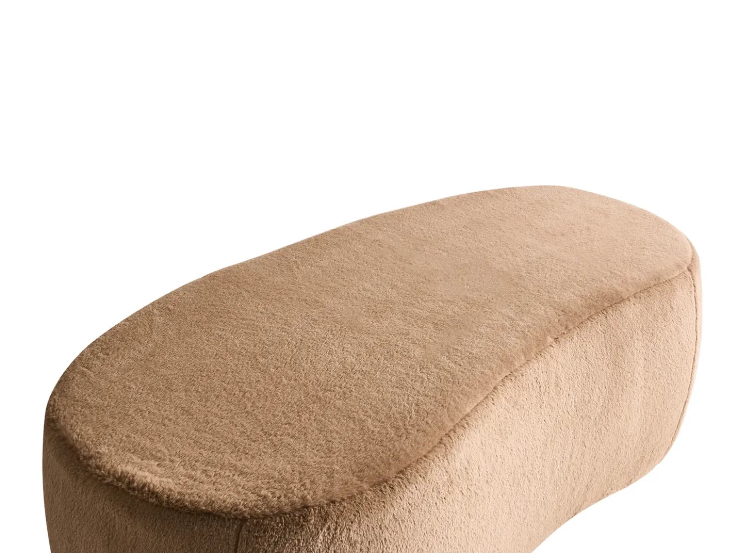 Pouf BAYARD Finta pelliccia Marrone chiaro