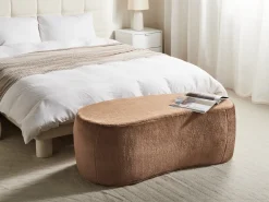 Pouf BAYARD Finta pelliccia Marrone chiaro