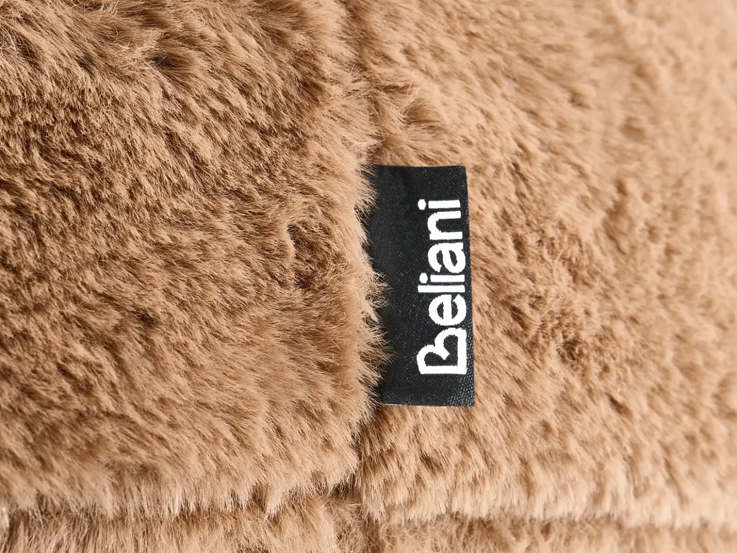 Pouf BAYARD Finta pelliccia Marrone chiaro