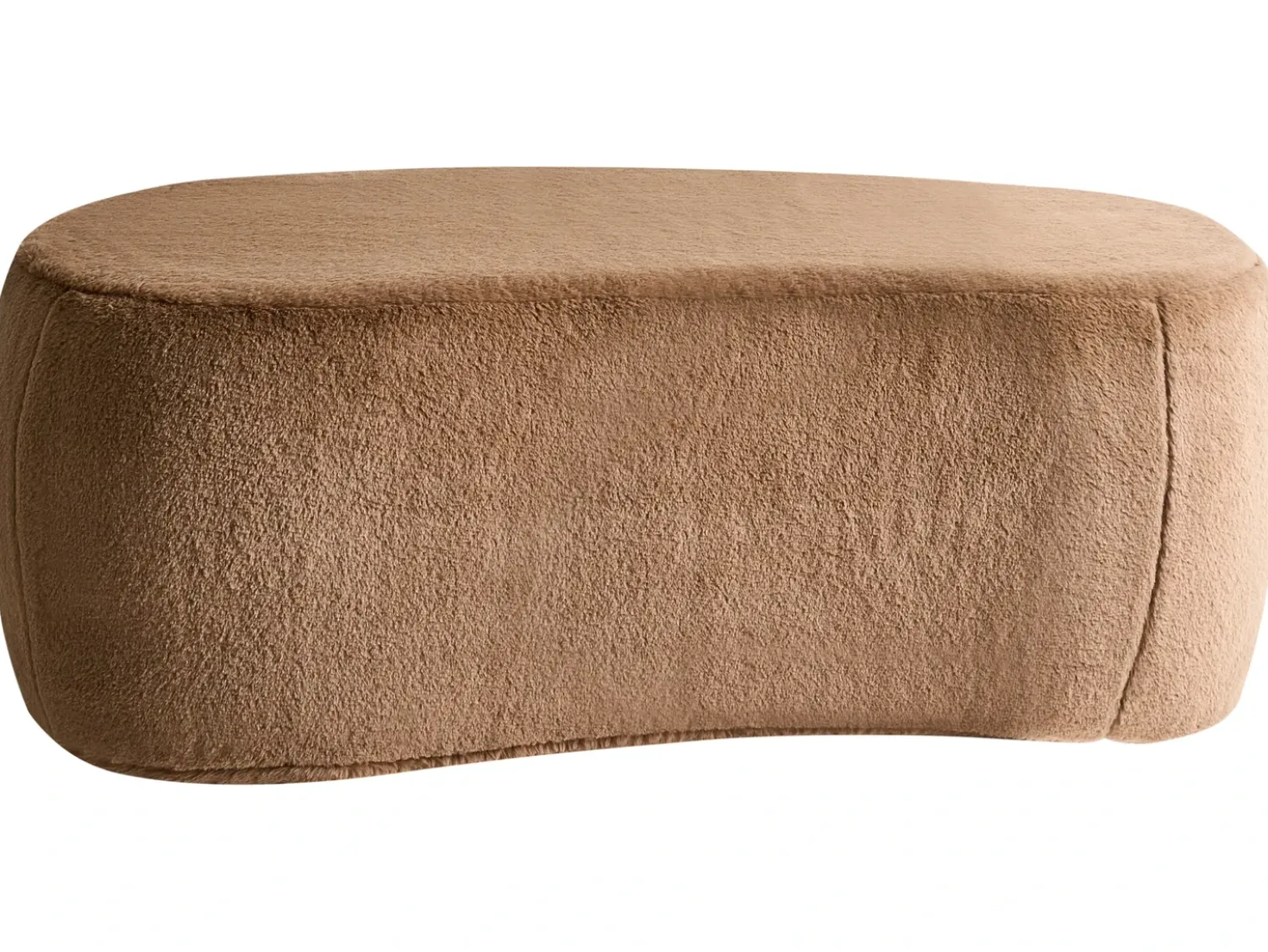 Pouf BAYARD Finta pelliccia Marrone chiaro