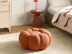 Pouf BEAUFORT Bouclé Marrone
