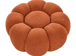 Pouf BEAUFORT Bouclé Marrone