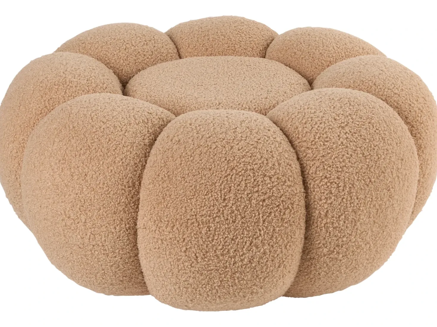 Pouf BEAUFORT Bouclé Marrone chiaro