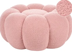 Pouf BEAUFORT Bouclé Rosa