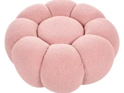 Pouf BEAUFORT Bouclé Rosa