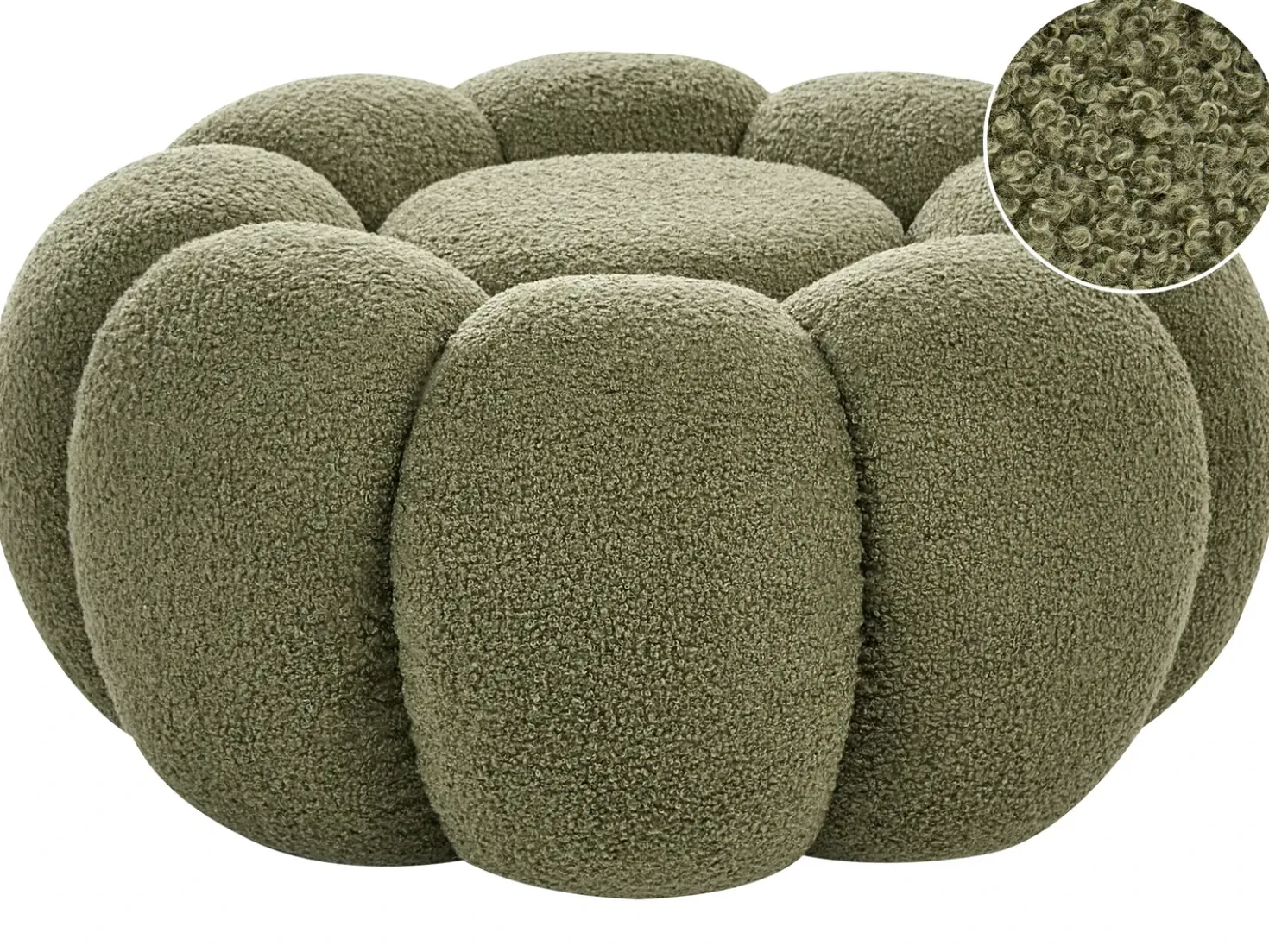 Pouf BEAUFORT Bouclé Verde