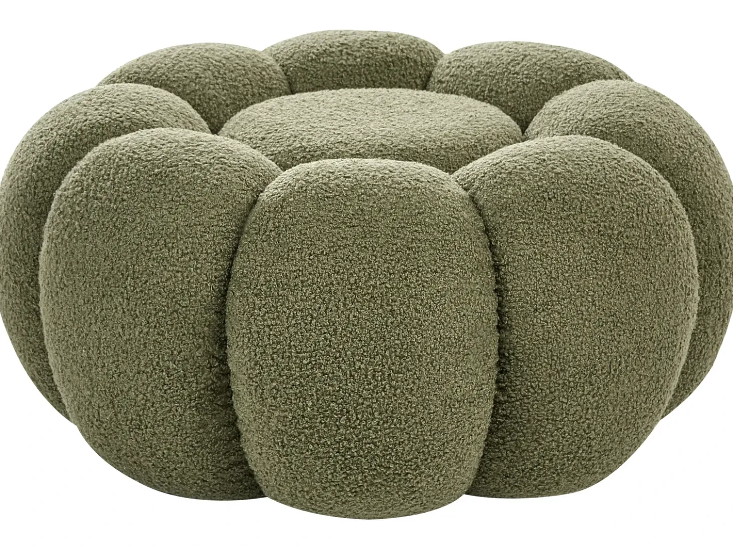 Pouf BEAUFORT Bouclé Verde