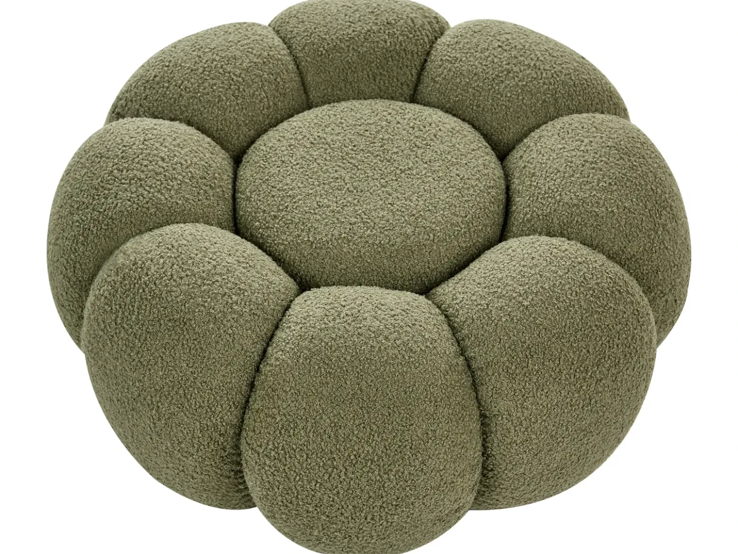 Pouf BEAUFORT Bouclé Verde