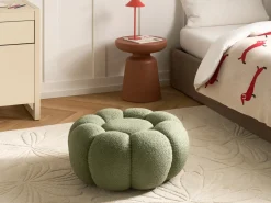 Pouf BEAUFORT Bouclé Verde