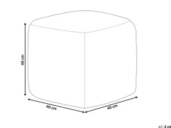 Pouf BHILWARA Cotone Grigio
