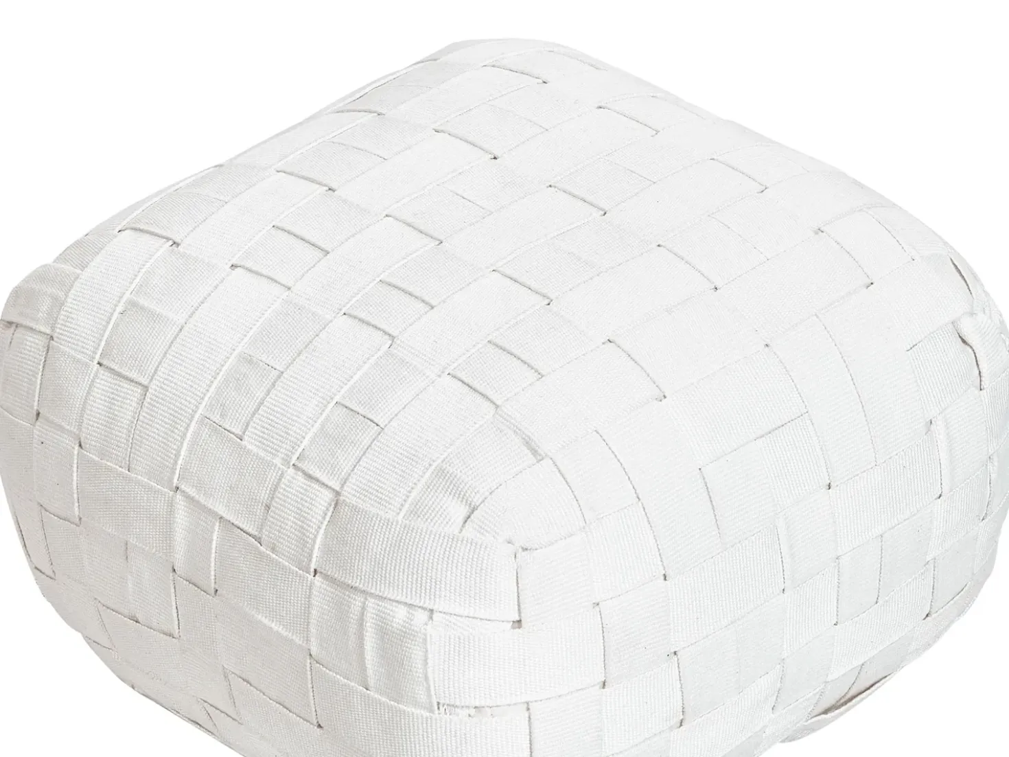Pouf BODLA Materiale sintetico Bianco